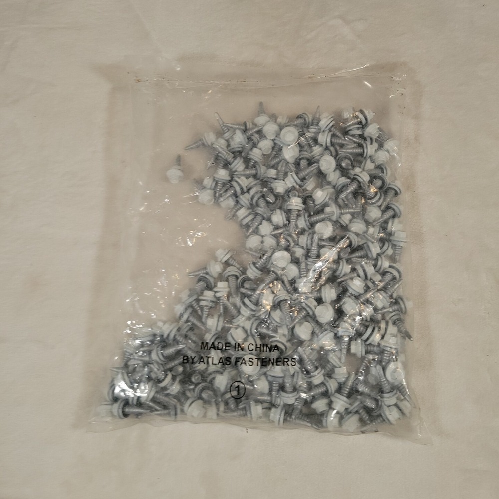 250- Self Drilling 1/4 X 7/8 Ash Gray Self Sealing Sheet Metal Lap Stitch Screws